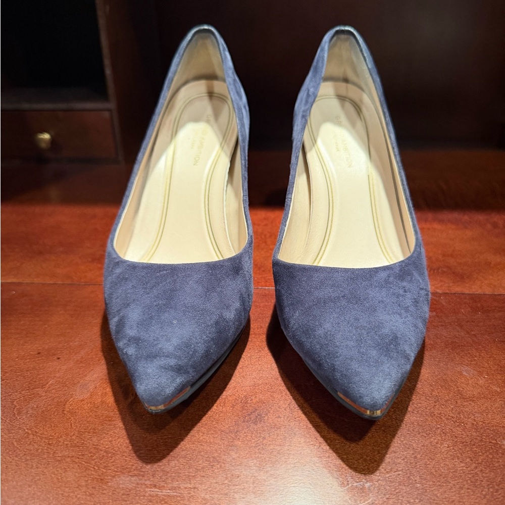 Cole Haan Navy Suede Heels